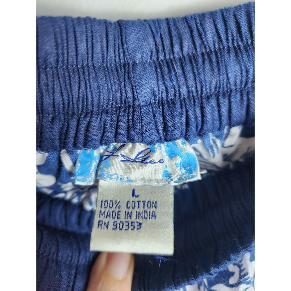 Vtg 100% cotton Midi Skirt sz L printed made in India Boho Peasant Festival - Picture 5 of 7